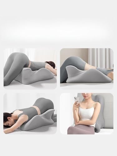 Ergonomic Pillow for Couples,Wedge-Shaped Pillow for Pregnant Women, Used to Relieve gastric Acid Reflux, Relieve Back Pain, Baby Anti-Overflow Pillow, Intimate Contact, Cool Memory Cotton. (black)