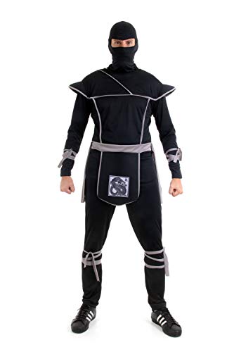 Fantasia Ninja Cinza Adulto 945166 P