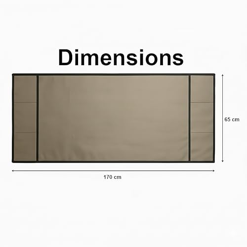 Image of Refrigerator Cover Double Door Waterproof, Dustproof, Refrigerator Top Cover, Protective Covers for Fridges with Extra Storage Space Nylon Top Fridge cover with 6 Storage Pockets (Golden, 170 x 65 cm)