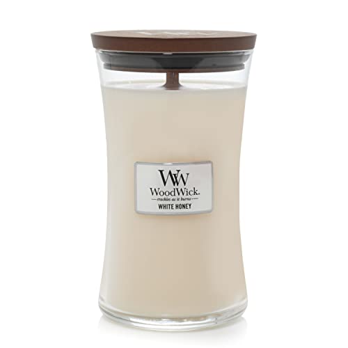 Woodwick White Honey Jar Candle, Large