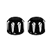 HDBUBALUS Front Axle Nut Cover Axle Caps Set Fit for Harley Sportster XL 1200 Dyna Softail Fat Boy Touring Street Road Electra Tri Glide 2 pcs Black