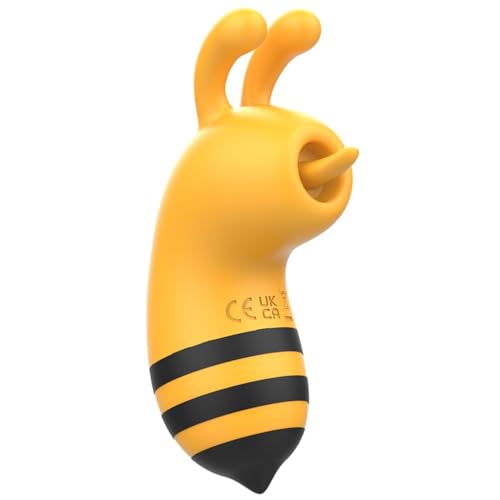 Vibromasseur stimulateur de clitoris en forme d'abeille vibrant en silicone avec langue oscillante