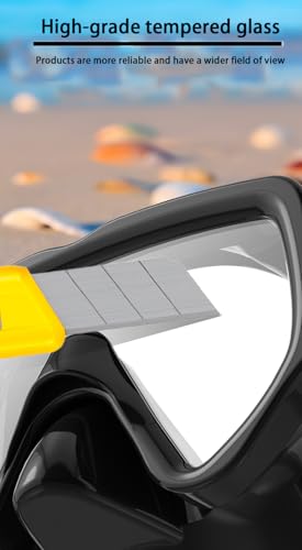 Equipo de Snorkel para Adultos, Set de 2 en 1 con Máscara de Buceo y Tubo Seco, Vista Panorámica de 180° miniatura 6