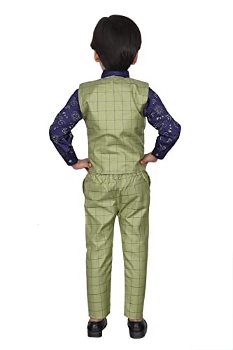 Image of Stylish 3-Piece Waistcoat, Shirt, Trouser and Bow-Tie Suit Set VC003