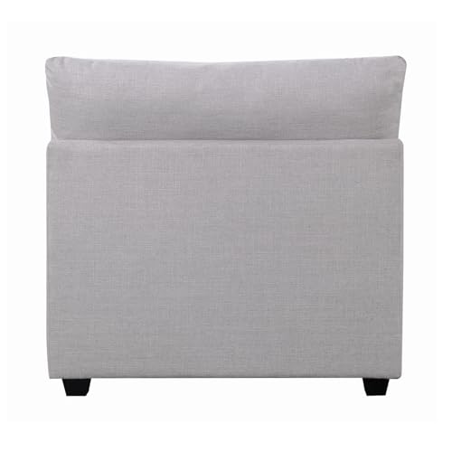 Sillón moderno tapizado sin brazos gris miniatura 4