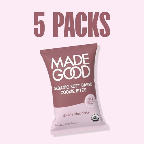 Image of MadeGood Double Chocolate Soft-Baked Cookies, 0.85oz Each, Organic Snacks