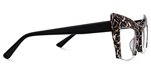 Image of VOOGLAM Oversize Cat Eye Blue Light Blocking Glasses for Women Anti UV EyestrainComputer Gaming TV Phone Glasses Garza