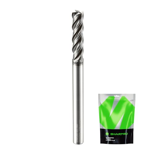 Image of 6mm Shank End Mill Extra Long 6mm Cutting Dia. 4 Flutes AlCrN Coated Carbide Square CNC End Mills, Apply for Alloy Steel, Stainless Steel, and Various Cast Iron