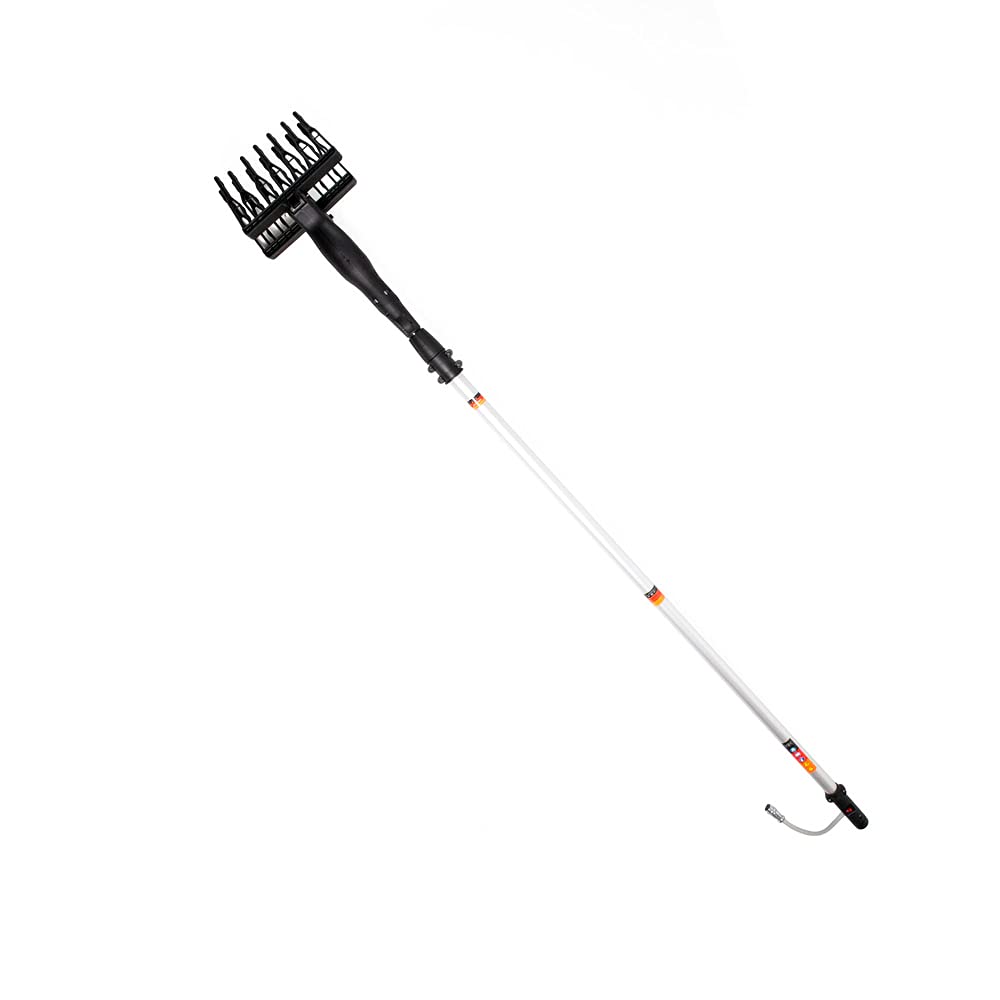 AMC Abbacchiatore e scuotitore elettrico telescopico per olive a batteria 12V 400W fino a 1000 battiti al minuto scuotiolive dal peso ridotto ergonomico e maneggevole comprensivo di cavi con morsetto