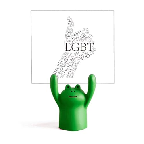 Drapeau arc-en-ciel LGBT et pince note grenouille : le cadeau idéal