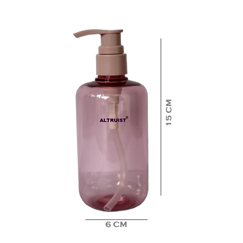 Image of ALTRUIST Refillable Lotion Pump Bottle | Empty Dispenser for Hand Wash, Shampoo, Body Wash, Liquid Soap & Massage Oil (Burgundy, 300 ML, Pack of 4)