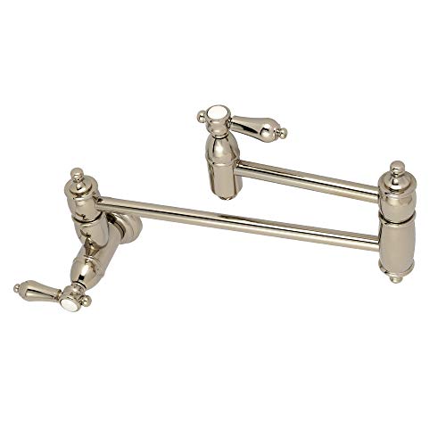 Kingston Brass KS3106BAL Heirloom Pot Filler, 13 Inch Length, Polished Nickel