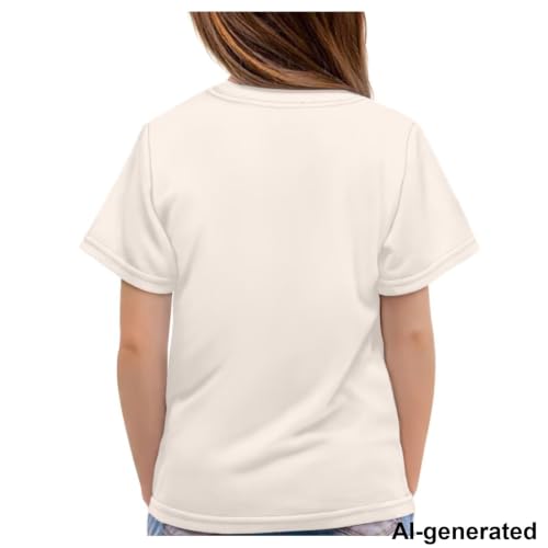 Image of Novelty 3D Graphic T Shirts for Kids Crew Neck Funny Animal Print Short Sleeve Girls Tshirts 3-16 Years