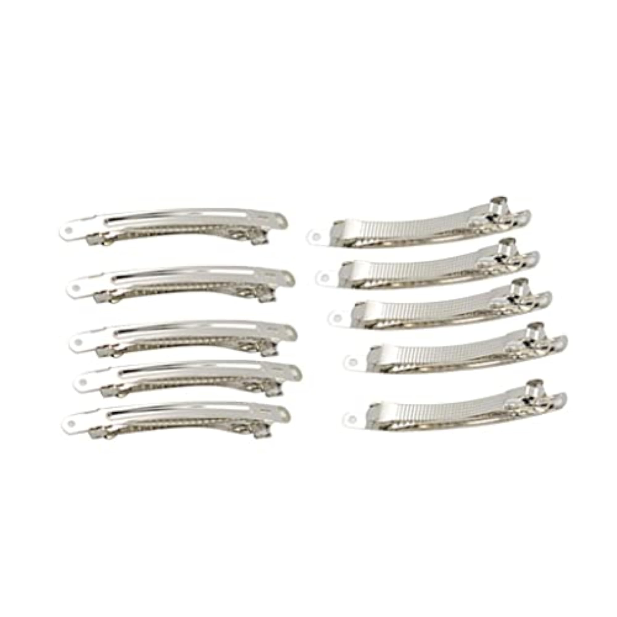 3x10pcs Silver French Style Hair Clips for DIY Craft