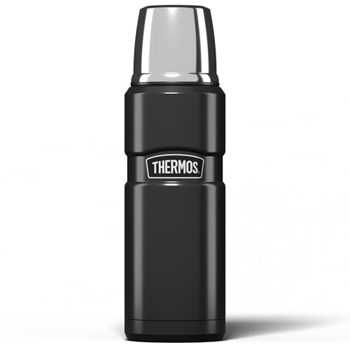 Thermos - Fiaschetta in acciaio INOX, 470 ml, Acciaio inossidabile, Colore canna di fucile, 7.6 x 7.6 x 24.4 cm