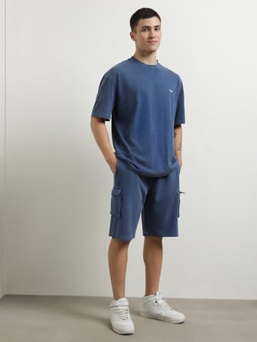 Image of Nobero Oversized Co-ord Set for Men |Cargo Shorts Co ord Set for men | Oversized Fit | Cargo Pockets | Matching Top & Shorts | Casual & Streetwear