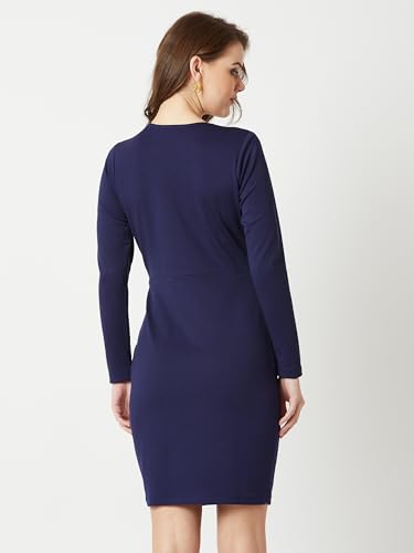 Image of Miss Chase Women's Sleeveless Collared Bodycon Above-Knee Polyester Dress