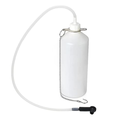 QUNNIE Spurgo Freni da 1 litro, Serbatoio del Liquido dei Freni, Cambio dell'olio dei Freni, flacone di Raccolta del Liquido dei Freni con Tubo Flessibile da 60 cm e Raccordo in Gomma
