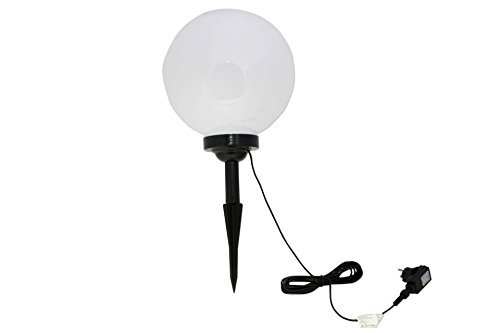 Preisvergleich Produktbild Leuchtkugel LED 30 cm mit Zuleitung Erdspieß Kugel Lampe
