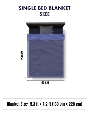 Image of Petals Dreams Snow Drop Blanket Single Bed for Moderate Winter, 900 GSM, 2 Ply, Cloudy Mink Blanket (160x220 cm) (Light Purple)