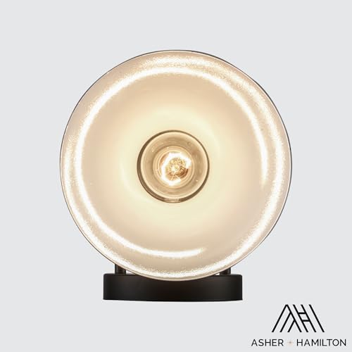 Asher Hamilton AHW-202BK Forge 8.38 Inch Wall Sconce | Dimmable E26 Medium Base Bulb Required Sold Separately | Modern Wall Light Fixture | Damp Rated for Indoor Use | Black Finish by Asher Hamilton Lighting - Used condition - Image 7