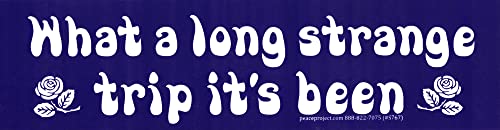 Image of Peace Resource Project - What A Long Strange Trip It's Been - Grateful Dead - Magnetic Car Bumper Sticker - Fridge Magnet - Rectangular - Purple - Vinyl - 9.75 inch X 2.5 inch - 1 Count - Made in USA