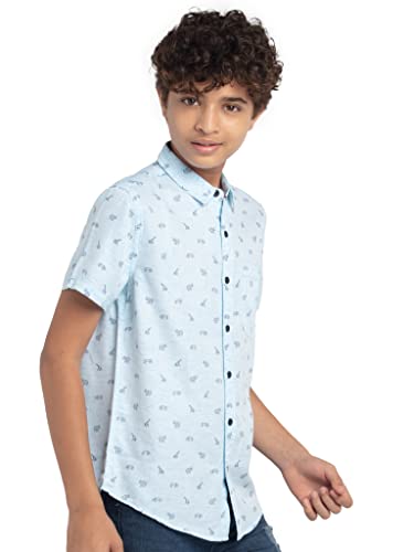 Image of Under Fourteen Only Solid Regular Fit Shirts for Boys