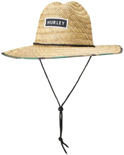 Hurley Men's Straw Hat - Bayside Lifeguard Straw Sun Hat, Camo #TOP5