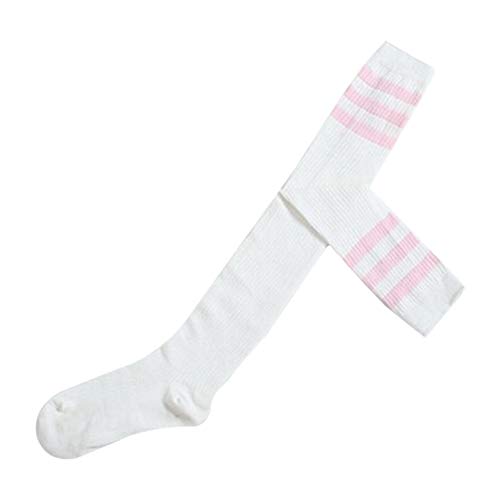 Zcargel Women's Over The Knee High Tube Socks Thigh High Striped Boot Leg Warmer Socks