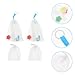 Unomor 4pcs Soap Foaming Nets for Face Cleansing and Exfoliating Facial Exfoliating Meshes with Soap Saver Function Suitable for All Skin Types Efficient Bubble Maker for Handmade