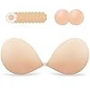 Sujetador adhesivo invisible sin tirantes push up para mujeres | Sujetador ultra adhesivo para vestido sin espalda | Sujetador de escote con elevación con kit de pasties