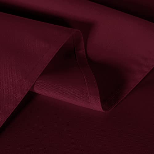 Image of sancua 2 Pack Round Tablecloth 70 Inch Burgundy, Stain and Wrinkle Resistant Table Cloth - Washable Polyester Table Cover for Dining Tables, Buffet Parties and Camping