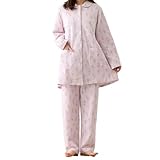 [cotta cotta] マタニティ パジャマ 綿100％ キルトニット 長袖 肌に優しい ルームウェア 冬 前開き スナップ授乳口 上下 コッタコッタ M,スプリングフラワーLA