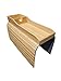 Bamboo Sofa Armrest Tray with Cup Holder, Foldable Design, Anti-Slip Bottom, 16.5 x 13 x 2 Inches - Couch Arm Table for Drinks, Phone, Remote Control, Snacks. Great Gift for Christmas, Mother's Day