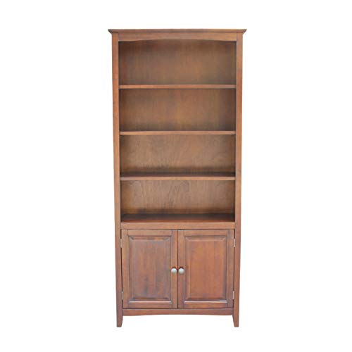 International Concepts Shaker Bookcase-72 H Bookcase, Espresso #TOP9