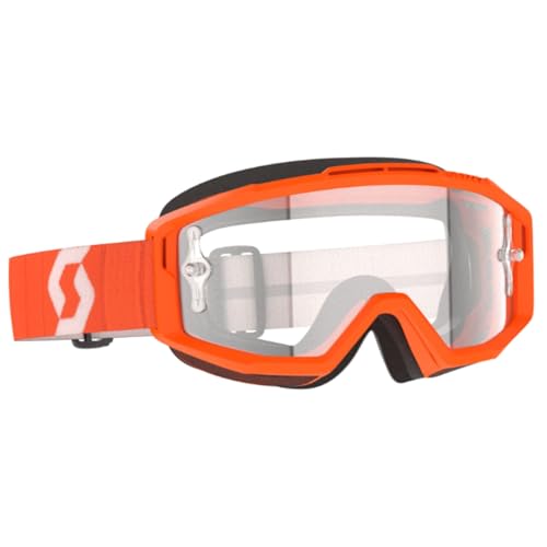 SCOTT Split OTG Goggles (One Size Fits Most, Orange/Clear Lens)