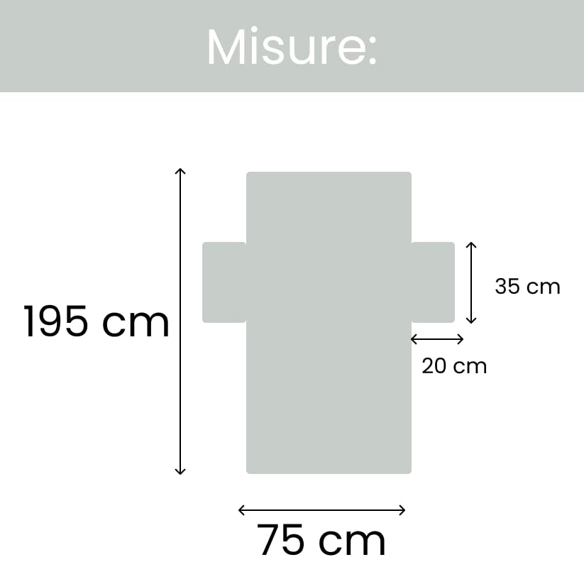 INTRECCI Telo Mare per Lettino 75x195 cm, Ultra Assorbente (80% Cotone), con 2 Tasche e Elastici Antiscivolo, Lavabile, Ideale per Spiaggia e Piscina, Colore: Beige