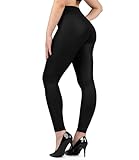 Nirlon Flashing Chic Leggings for Women (10, Black)