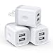 USB Wall Charger,Charging Adapter Embink 3-Pack 2.1A Dual Port USB Wall Charging Plug Block Travel Charger Cube Replacement for iPhone X 8/7/6 Plus,iPad,iPod,Samsung,LG,Android Phone