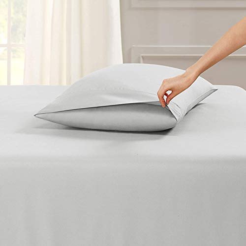 Image of YRM Bedding's Silver-Grey 600-TC Oraganic Cotton 2 Piece Pillow Covers (17 inchx27 inch)