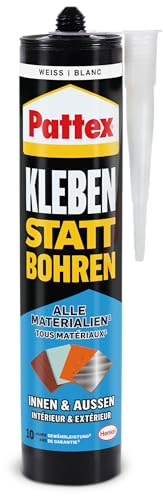 Pattex Kleben statt Bohren Innen & Außen, Montagekleber & Baukleber für...