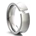 Produktbild Heideman Ring Damen Paari Spannring konkav aus Edelstahl silber farben matt Damenring für Frauen mit Stein Zirkonia weiss im Brillantschliff Crystal Gr.61 hr7034-4-1-61