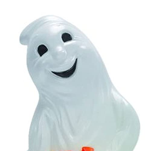 Union Products 56480 60-Watt Light Up Ghost And Pumpkin Halloween Outdoor Garden Statue Decoration Made From Blow-Molded Plastic, White/Orange #TOP1
