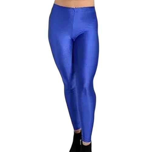 Image of Women's Nylon Shimmer Leggings | Ankle Length | Slim Fit | Stretchable Spandex Leggings | Shiny Finish | Casual Wear & Special Occasion