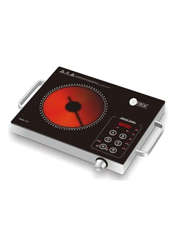 Afra Infrared Cooktop (Double), 3000W, LED Display, Child Lock, Crystal Plate, Stainless Steel Body, 4 digital LED display, G-Mark, ESMA, RoHS, And CB Certified, AF-3000ICBK, 2 Years Warranty.