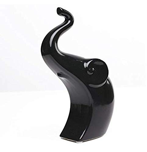 Gwill 2 pezzi carino nero rosso amore elefante ceramica artigianato forniture animali statua sculture ornamenti moda casa soggiorno arredamento regali di nozze artigianato