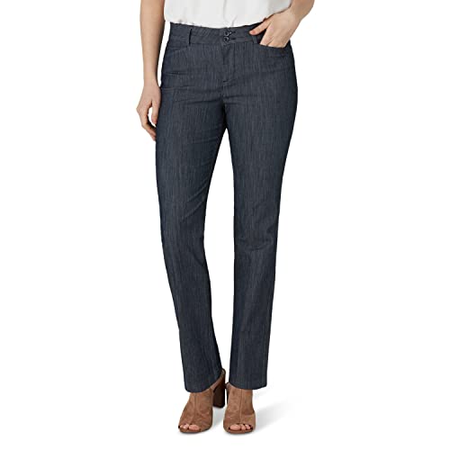 Lee Women's Petite Secretly Shapes Regular Fit Straight Leg Pant
