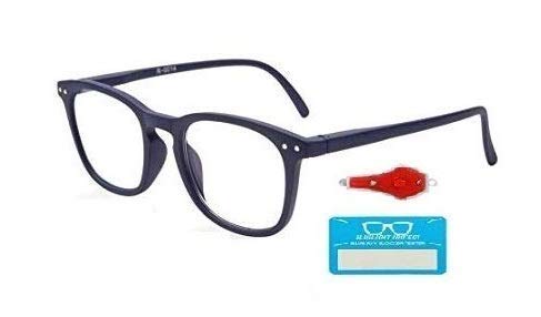 TAGGY® Blue ray cut with Rectangular Red and Black Frame Unisex For Men And Women Eye Protection Blue light From Mobile Laptop Tablet Computer (Standard Size,Item Height 55 mm) p-17