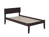 Atlantic Furniture Orlando Platform Bed with Open Foot Board, Twin XL, Espresso