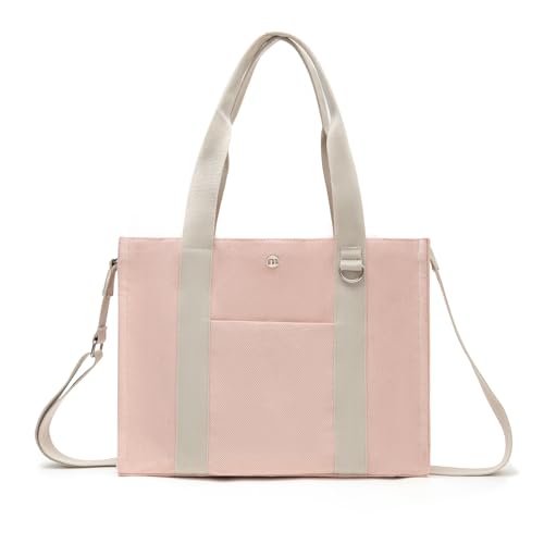 Bolsa feminina de lona com bolsos, Rosa grande, Large, Bolsa